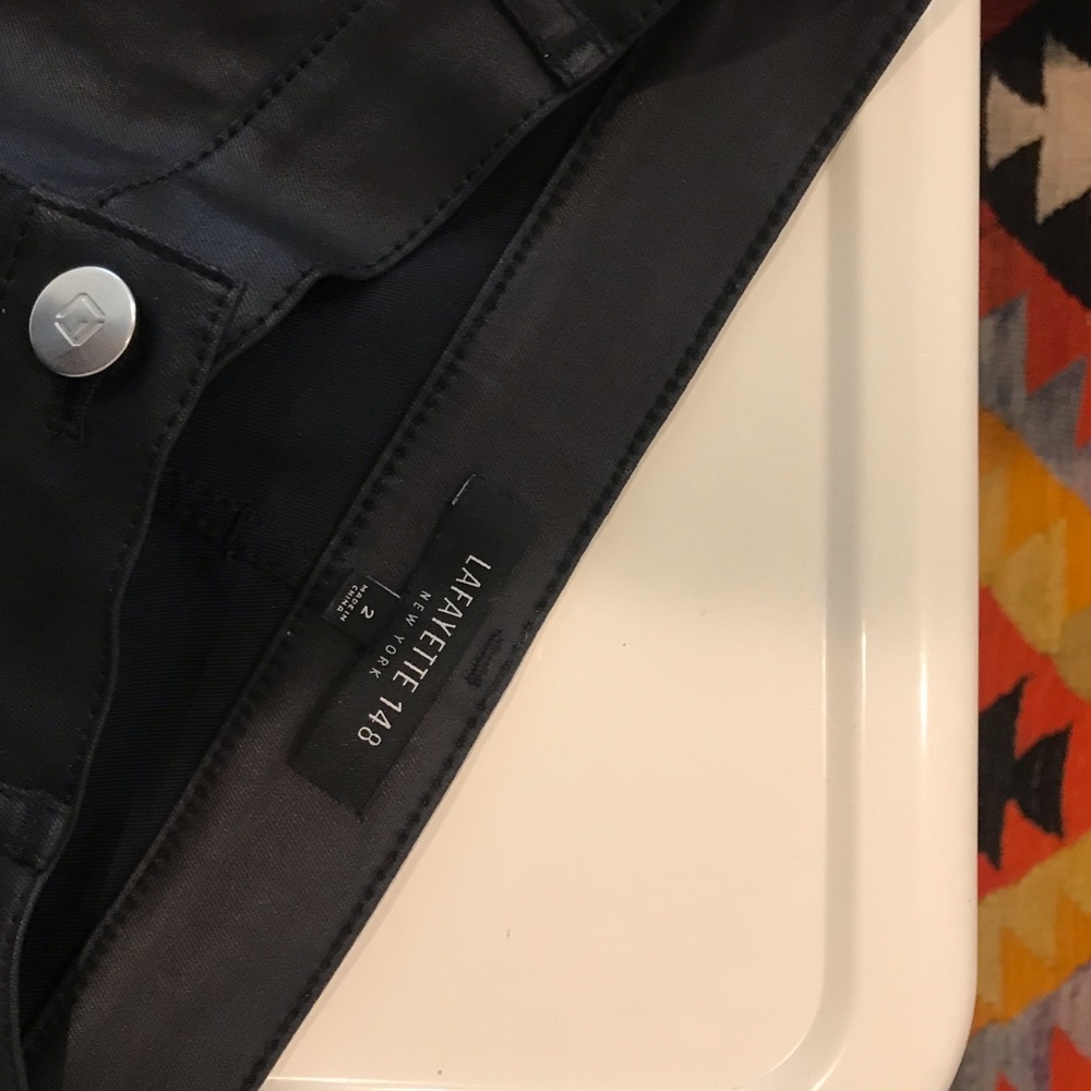 Lafayette 148 waxed denim